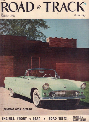 ROAD & TRACK 1954 OCT - FORD THUNDERBIRD, ALLARD K-3